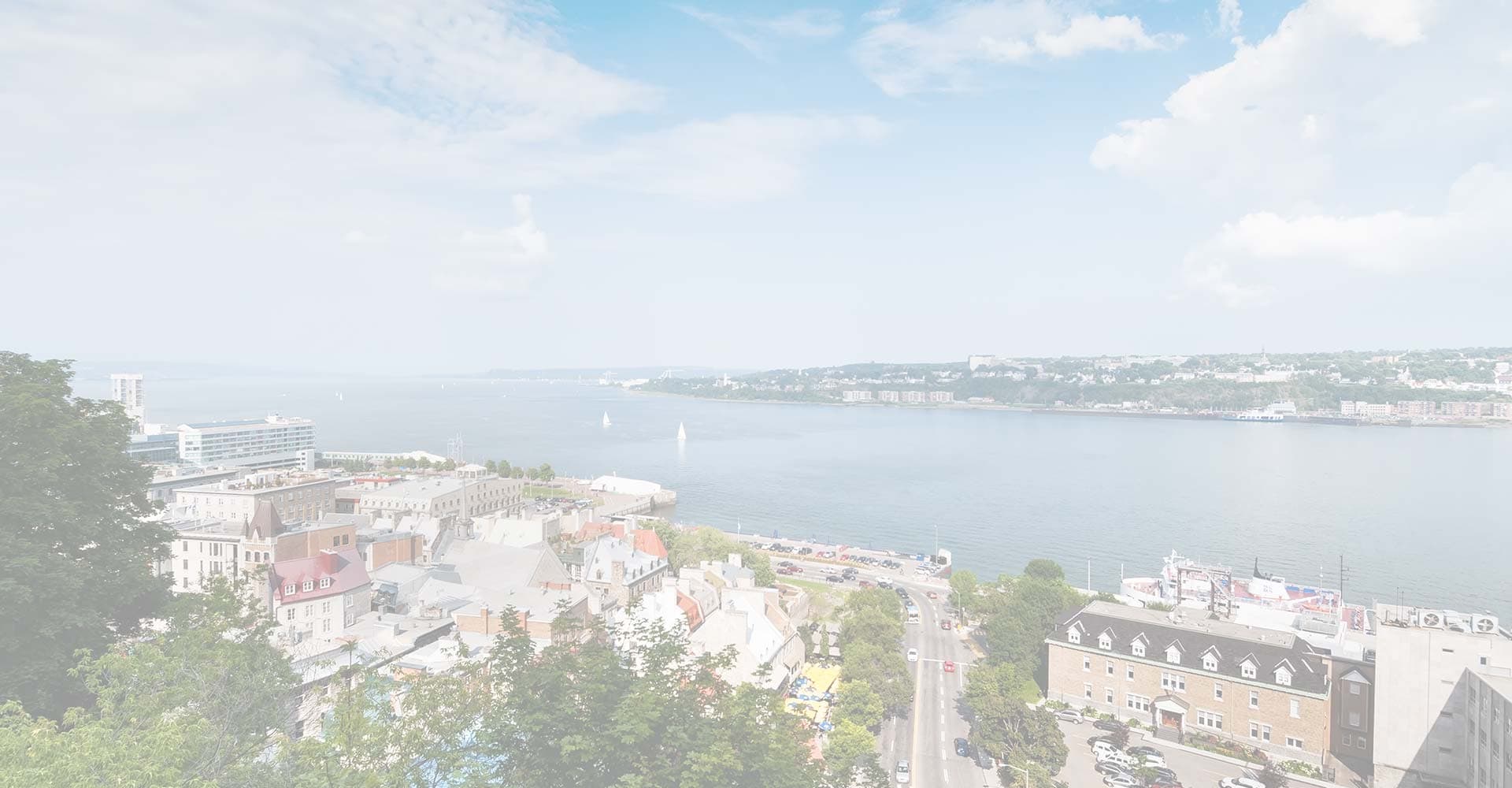 Ville de Québec et de Lévis vue depuis la terrasse Dufferin